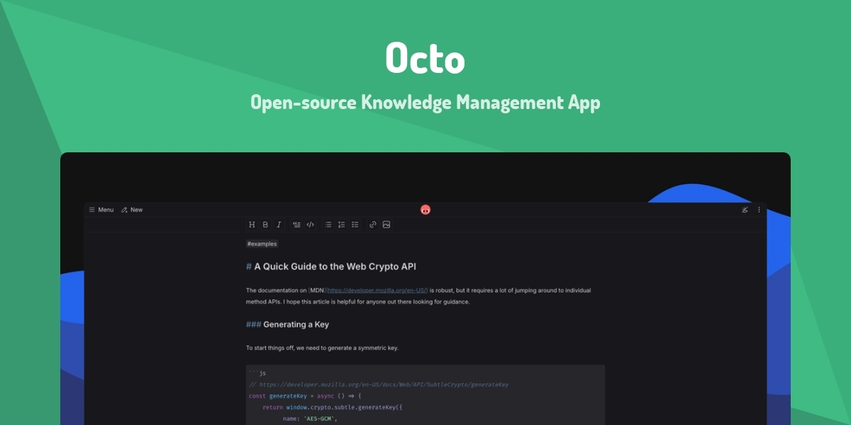 Octo Open source Knowledge Management App Made With Vue js Octo open source knowledge management app made with vue js